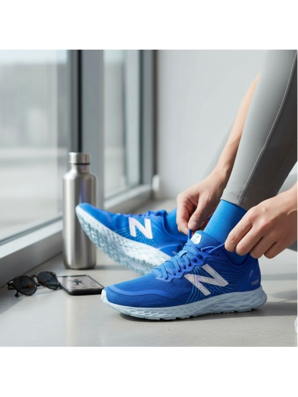 Women's New Balance Fresh Foam Athletic Shoes in Blue and Silver size US10